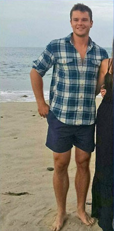 Tim Kiernan standing on the beach